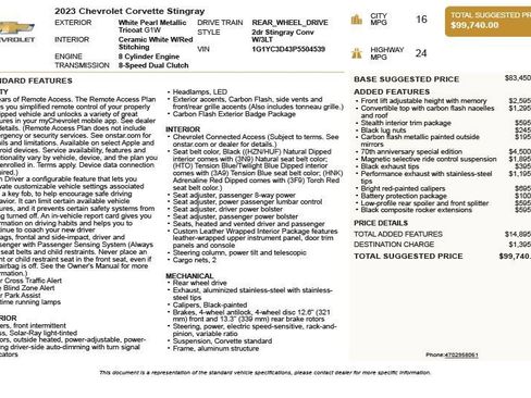 Used 2023 Chevrolet Corvette Stingray image 3