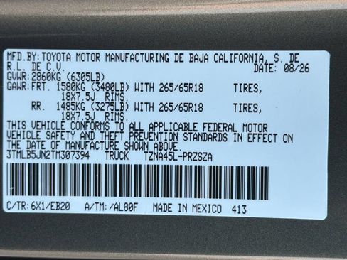 New 2026 Toyota Tacoma Limited AWD/4WD image 39