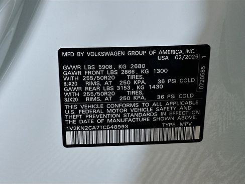 New 2026 Volkswagen Atlas SE AWD/4WD image 32