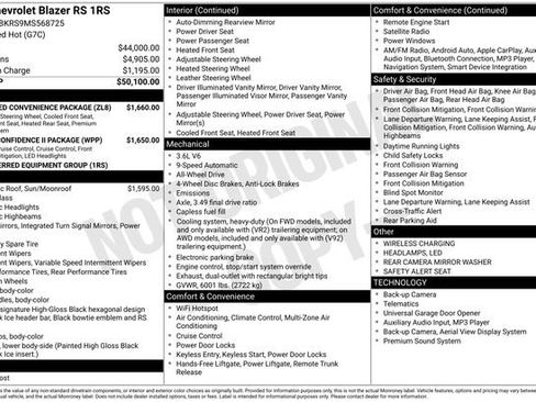 Used 2021 Chevrolet Blazer RS w/ Enhanced Convenience Package image 6