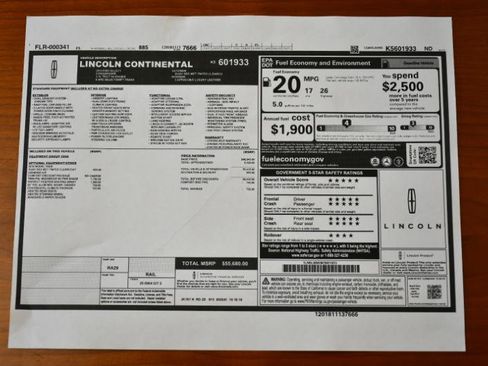 Used 2019 Lincoln Continental Select w/ Continental Climate Package image 63