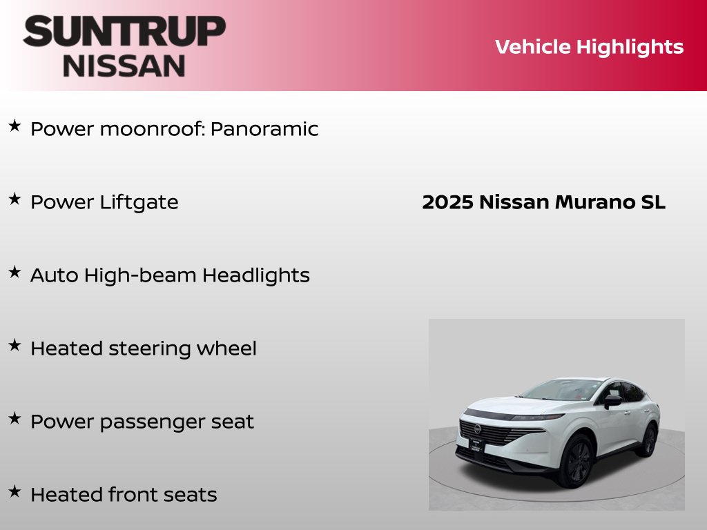 Certified 2025 Nissan Murano SL w/ Cargo Package AWD/4WD image 16