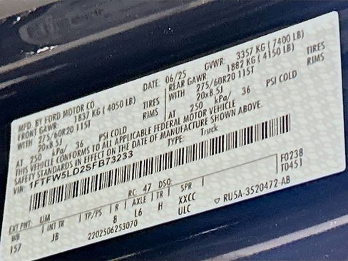 New 2025 Ford F150 Lariat w/ Equipment Group 502A High image 33