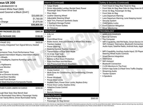 Used 2021 Lexus UX 200 w/ Accessory Package (Z2) FWD image 30