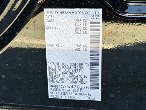 New 2025 Nissan Altima 2.5 SR w/ SR Premium Package image 18