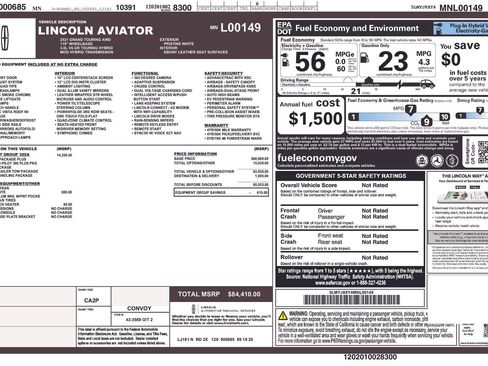 Used 2021 Lincoln Aviator Grand Touring w/ Equipment Group 302A AWD/4WD image 5