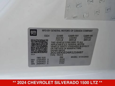 Used 2024 Chevrolet Silverado 1500 LTZ w/ LTZ Convenience Package II AWD/4WD image 38