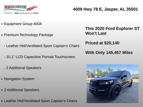 Used 2020 Ford Explorer ST w/ Premium Technology Package AWD/4WD image 8