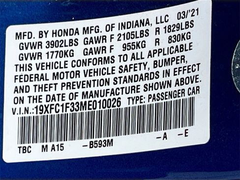 Used 2021 Honda Civic EX image 31