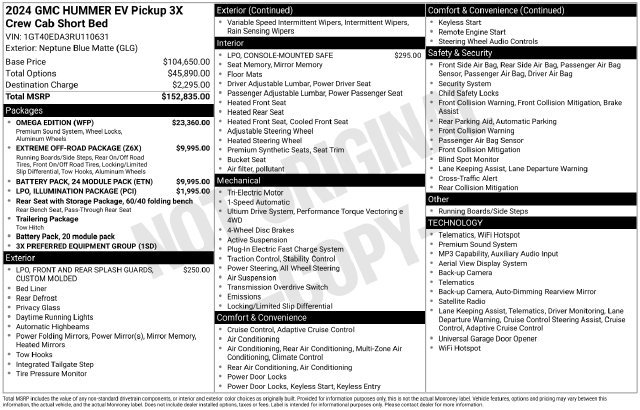 Used 2024 GMC Hummer EV 3X w/ Omega Edition AWD/4WD image 2