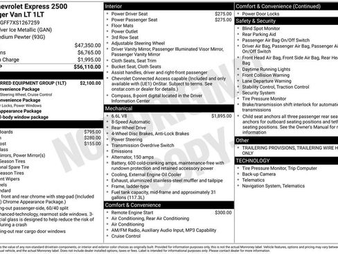 Used 2025 Chevrolet Express 2500 LT w/ LT Preferred Equipment Group RWD image 4