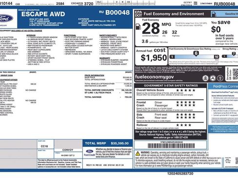 Used 2024 Ford Escape ST-Line w/ Tech Pack #1 AWD/4WD image 5