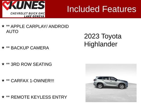 Used 2023 Toyota Highlander LE image 2