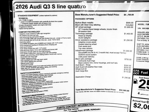 New 2026 Audi Q3 quattro 2.0T AWD/4WD image 31