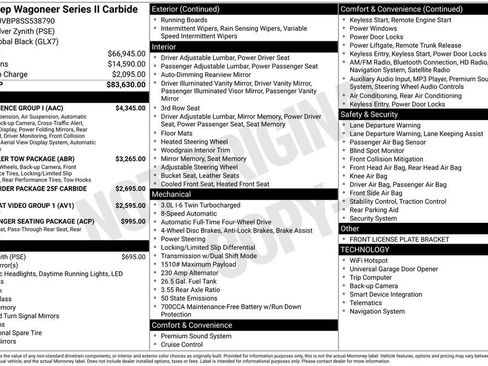 New 2025 Jeep Wagoneer Series II w/ Convenience Group I AWD/4WD image 46
