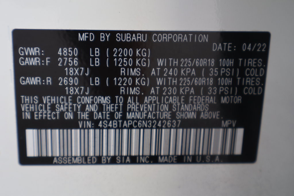 Certified 2022 Subaru Outback Touring w/ Popular Package #2 AWD/4WD image 31
