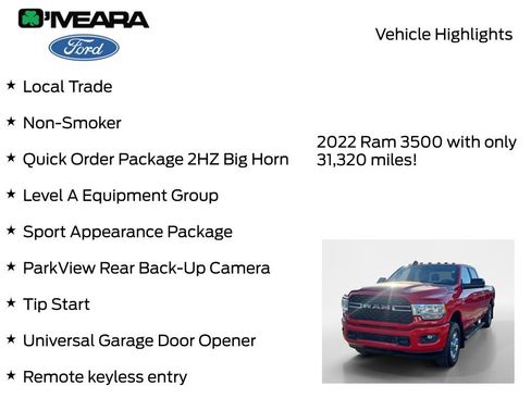 Used 2022 RAM 3500 Big Horn w/ Level A Equipment Group image 8