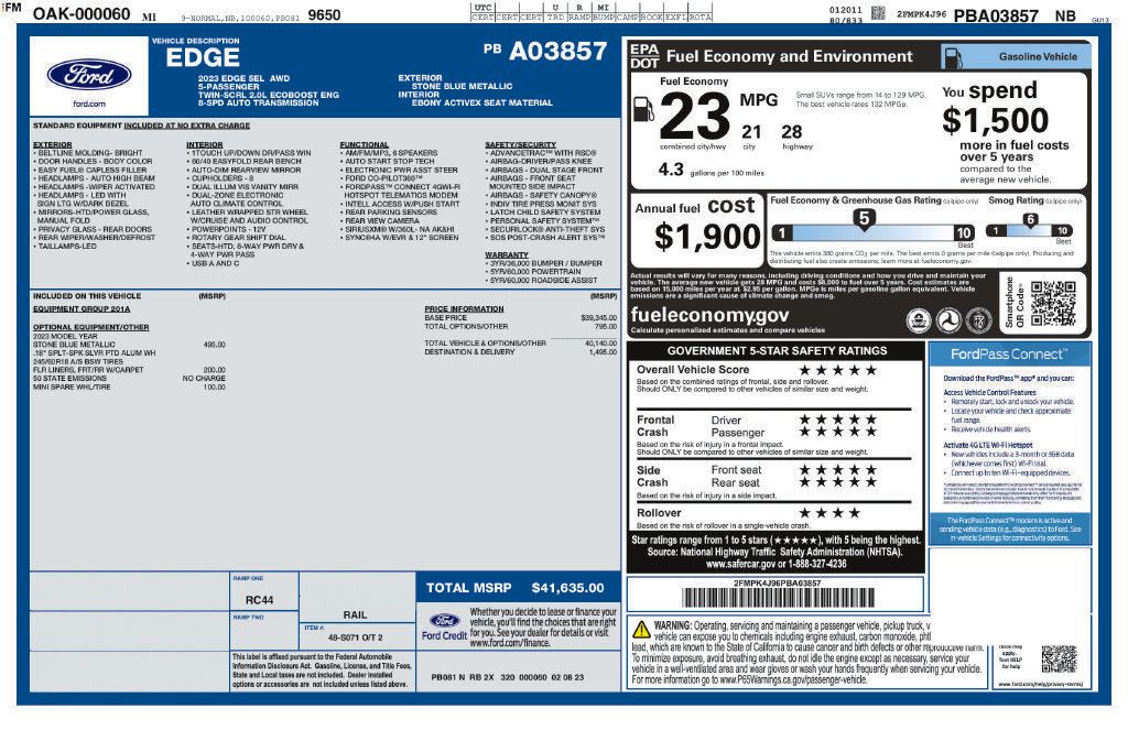 Used 2023 Ford Edge SEL AWD/4WD image 35