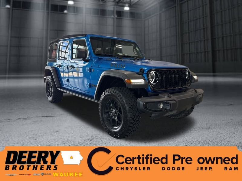 Certified 2024 Jeep Wrangler Willys image 1