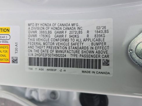 New 2026 Honda Civic Sport image 36