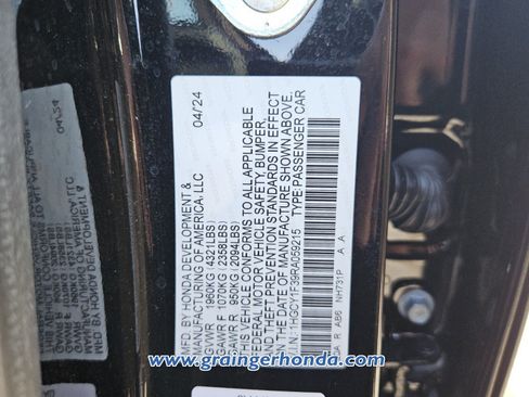 Certified 2024 Honda Accord EX image 14