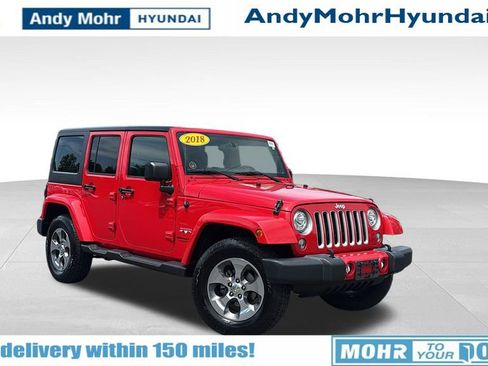 Used 2018 Jeep Wrangler Unlimited Sahara w/ Connectivity Group AWD/4WD image 1