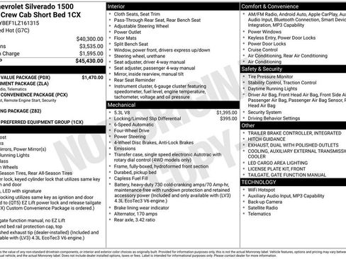 Certified 2020 Chevrolet Silverado 1500 Custom w/ Custom Value Package AWD/4WD image 15