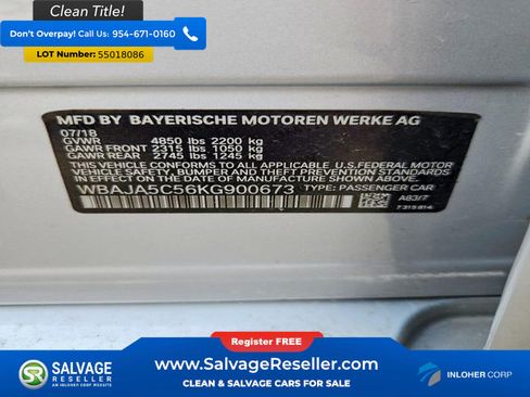 Used 2019 BMW 530i w/ Premium Package RWD image 16