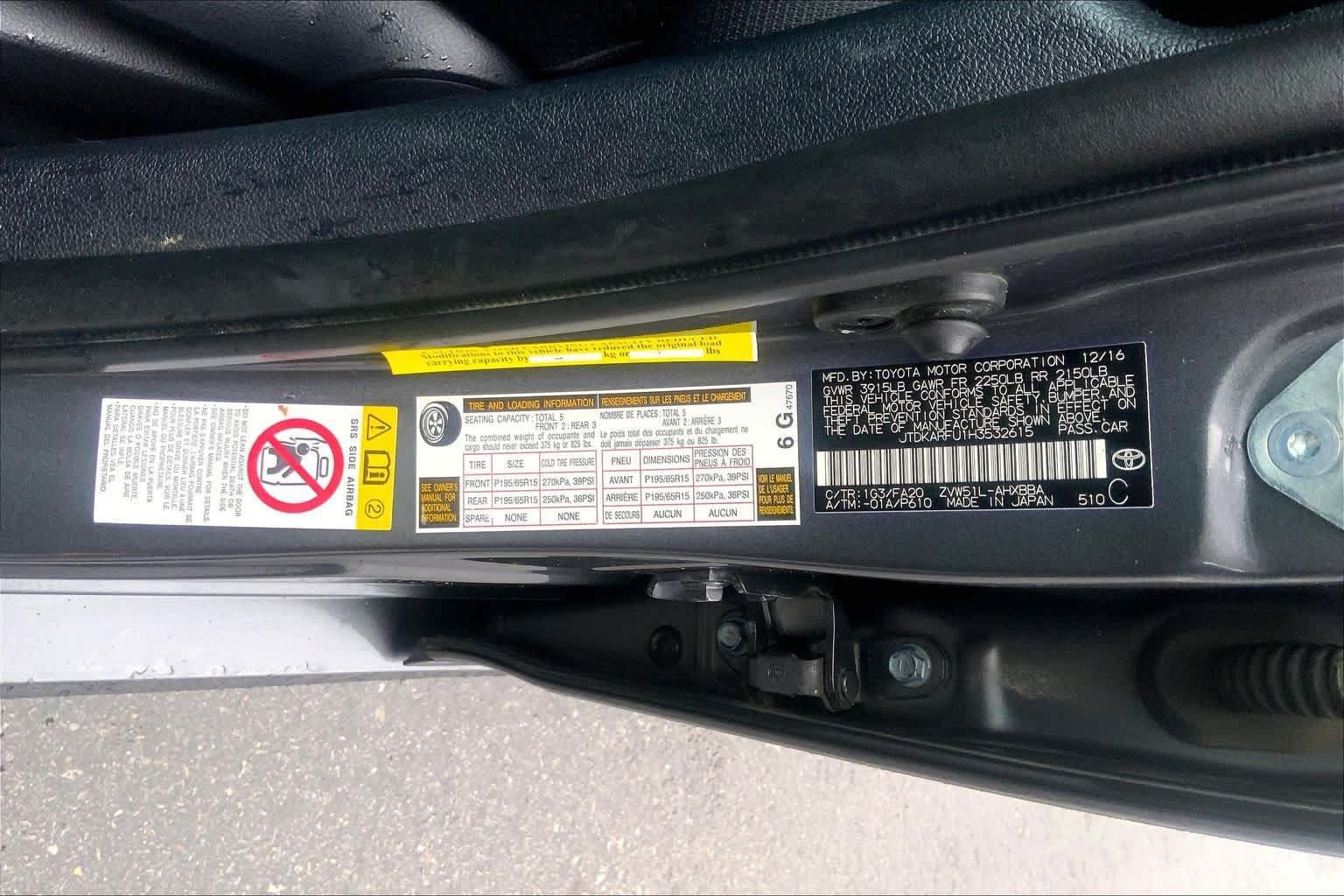 Used 2017 Toyota Prius Two FWD image 30