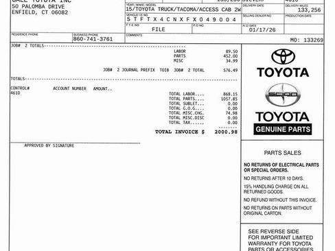 Used 2015 Toyota Tacoma 2WD Access Cab w/ SR5 Package image 13