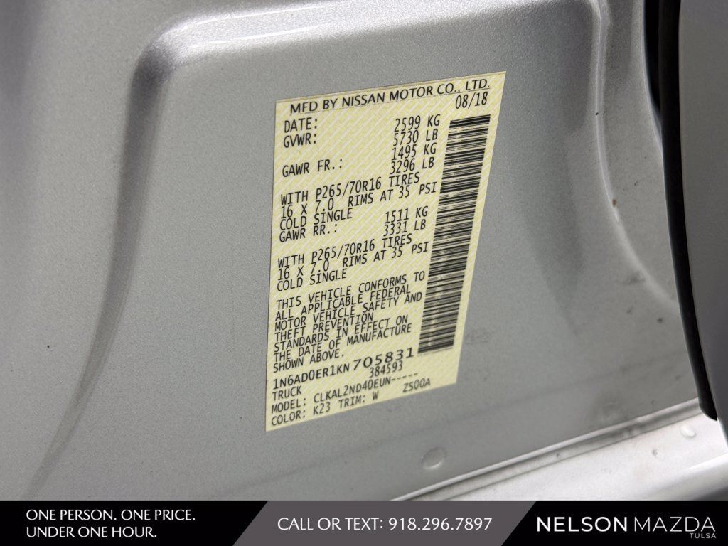 Used 2019 Nissan Frontier SV RWD image 52