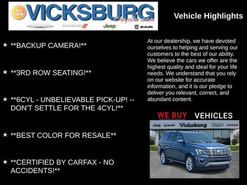 Used 2019 Ford Expedition Limited w/ Equipment Group 302A AWD/4WD image 6