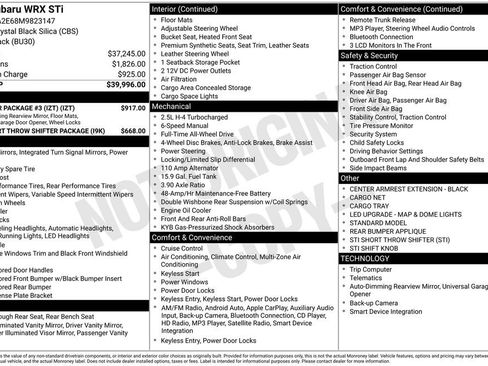 Used 2021 Subaru WRX STI w/ Popular Package #3 (IZT) image 41