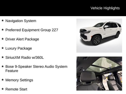 Used 2022 Chevrolet Tahoe Z71 w/ Luxury Package image 2