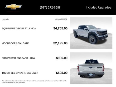 Used 2022 Ford F150 Raptor w/ Equipment Group 801A High AWD/4WD image 5