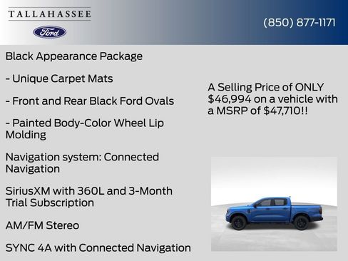 New 2026 Ford Ranger XLT w/ Equipment Group 301A High image 5