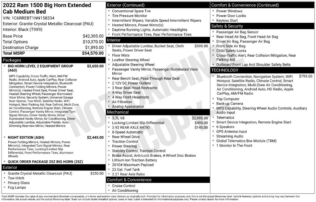 Used 2022 RAM 1500 Big Horn RWD image 12