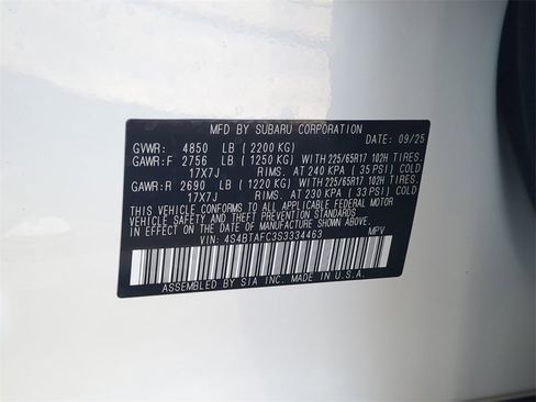 New 2025 Subaru Outback Premium image 34