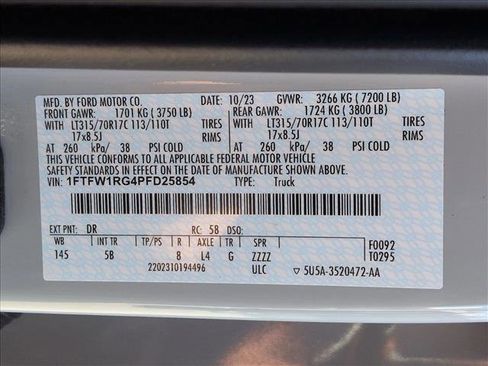 Used 2023 Ford F150 Raptor w/ Blue Interior Package AWD/4WD image 26