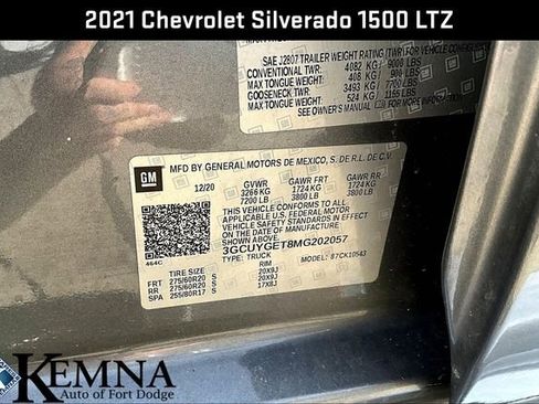 Used 2021 Chevrolet Silverado 1500 LTZ w/ LTZ Premium Package image 23