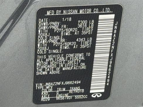 Used 2018 INFINITI QX80 2WD image 57