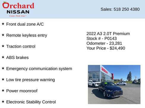 Used 2022 Audi A3 2.0T Premium FWD image 7
