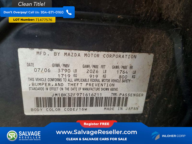 Used 2007 MAZDA MAZDA3 i Touring FWD image 16