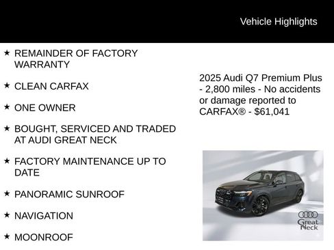 Used 2025 Audi Q7 3.0T Premium Plus w/ Premium Plus Package AWD/4WD image 9