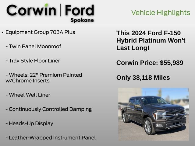 Certified 2024 Ford F150 Platinum w/ Equipment Group 703A Plus AWD/4WD image 7