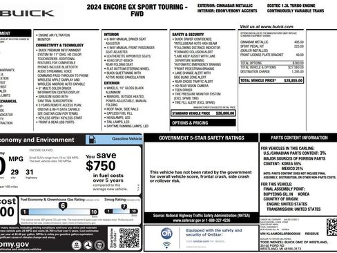 Used 2024 Buick Encore GX Sport Touring FWD image 38