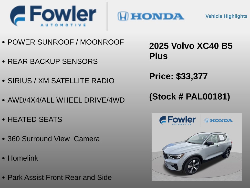 Used 2025 Volvo XC40 B5 Plus AWD/4WD image 16