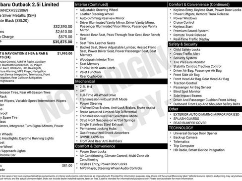 Used 2017 Subaru Outback 2.5i Limited image 45