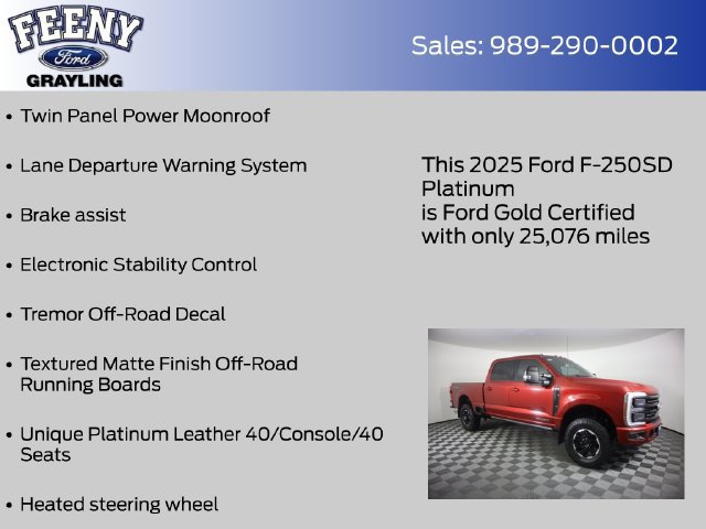 Certified 2025 Ford F250 Platinum w/ Tremor Off-Road Package AWD/4WD image 20