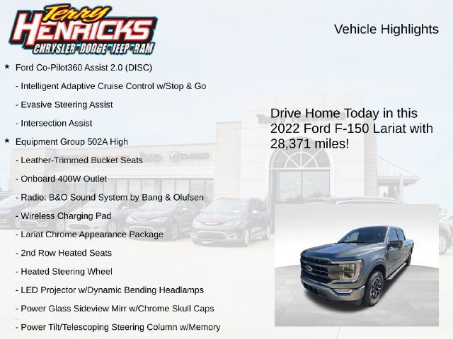 Used 2022 Ford F150 Lariat w/ Equipment Group 502A High AWD/4WD image 4